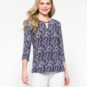 MAGNOLIA GRACE-PAISLEY PRINT BLOUSE-SIZE XL